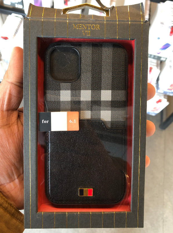Black Check Case with pocket
