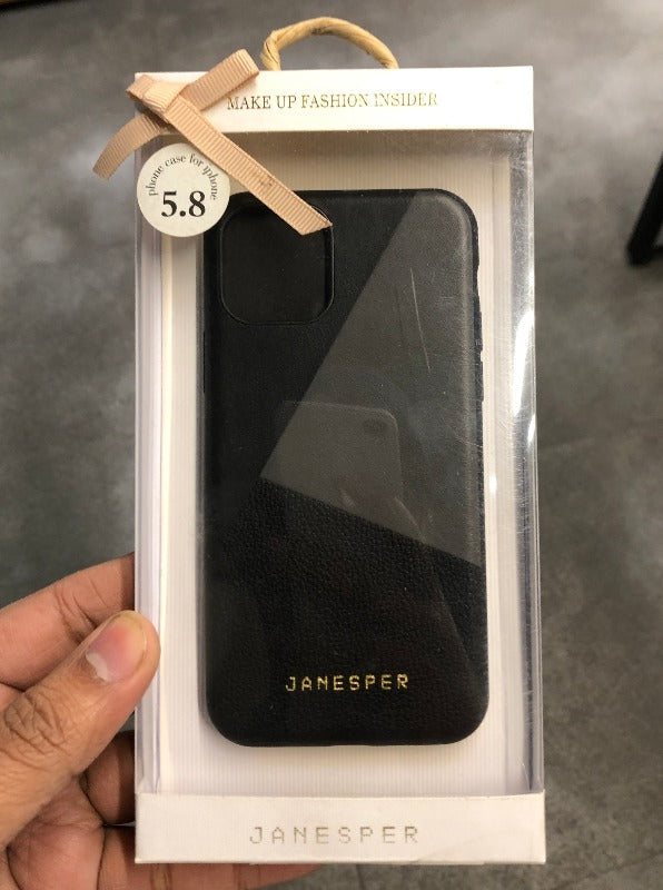 Diamond Cut Leather Case Black