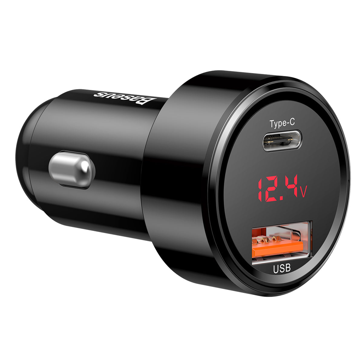 Baseus PPS Technology Digital Display 45w Type C + USB Car Charger