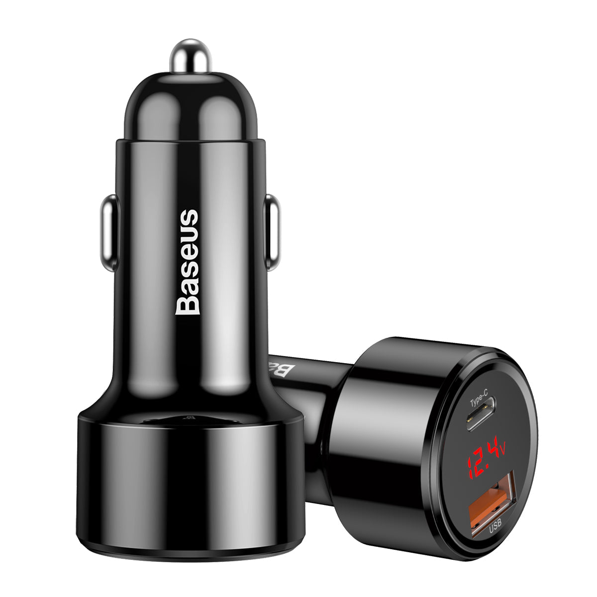 Baseus PPS Technology Digital Display 45w Type C + USB Car Charger