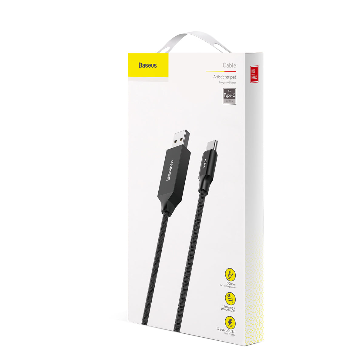 Baseus Type-C 3A 5M Artistic striped cable