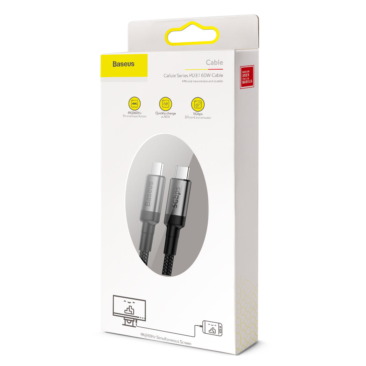 Baseus Cafule series Cable Type-C To Type-C PD3.1 Gen1 60W 1m