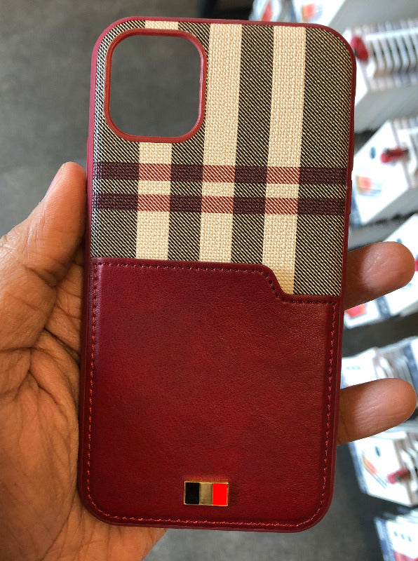 Red Check Case with Pocket