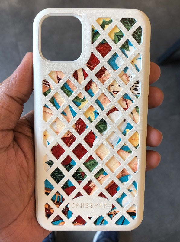 Criss-Cross Pattern Case White