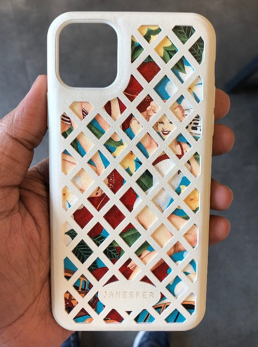 Criss-Cross Pattern Case White
