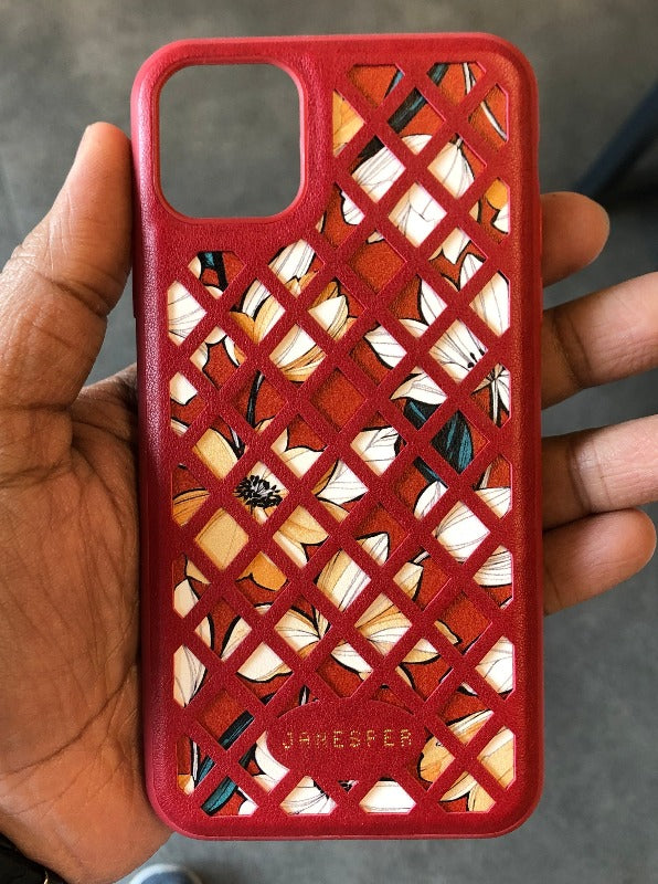 Criss-Cross Pattern Case Red