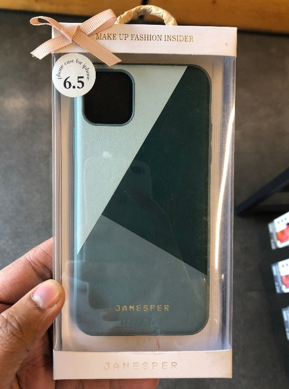 Diamond Cut Leather Case Green