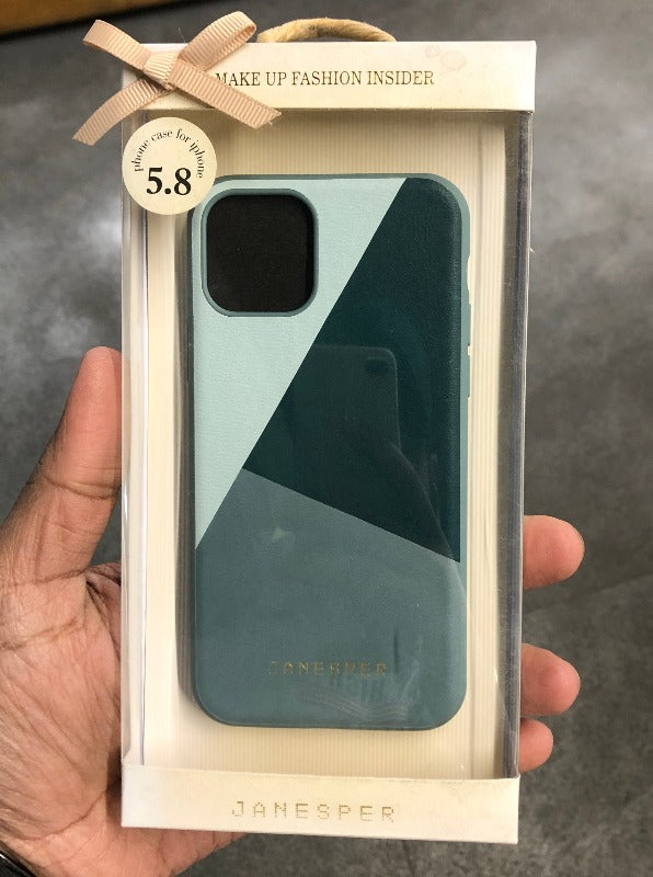 Diamond Cut Leather Case Green
