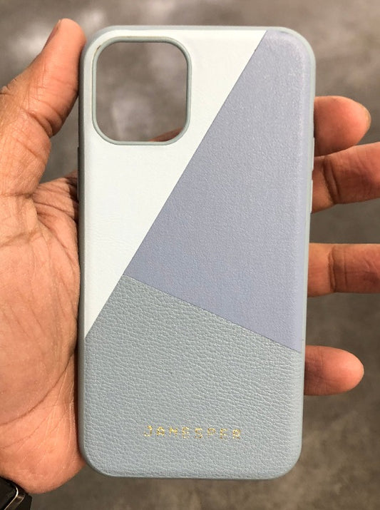 Diamond Cut Leather Case Blue