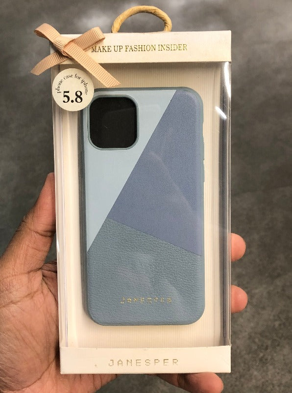 Diamond Cut Leather Case Blue