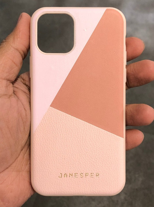 Diamond Cut Leather Case Pink