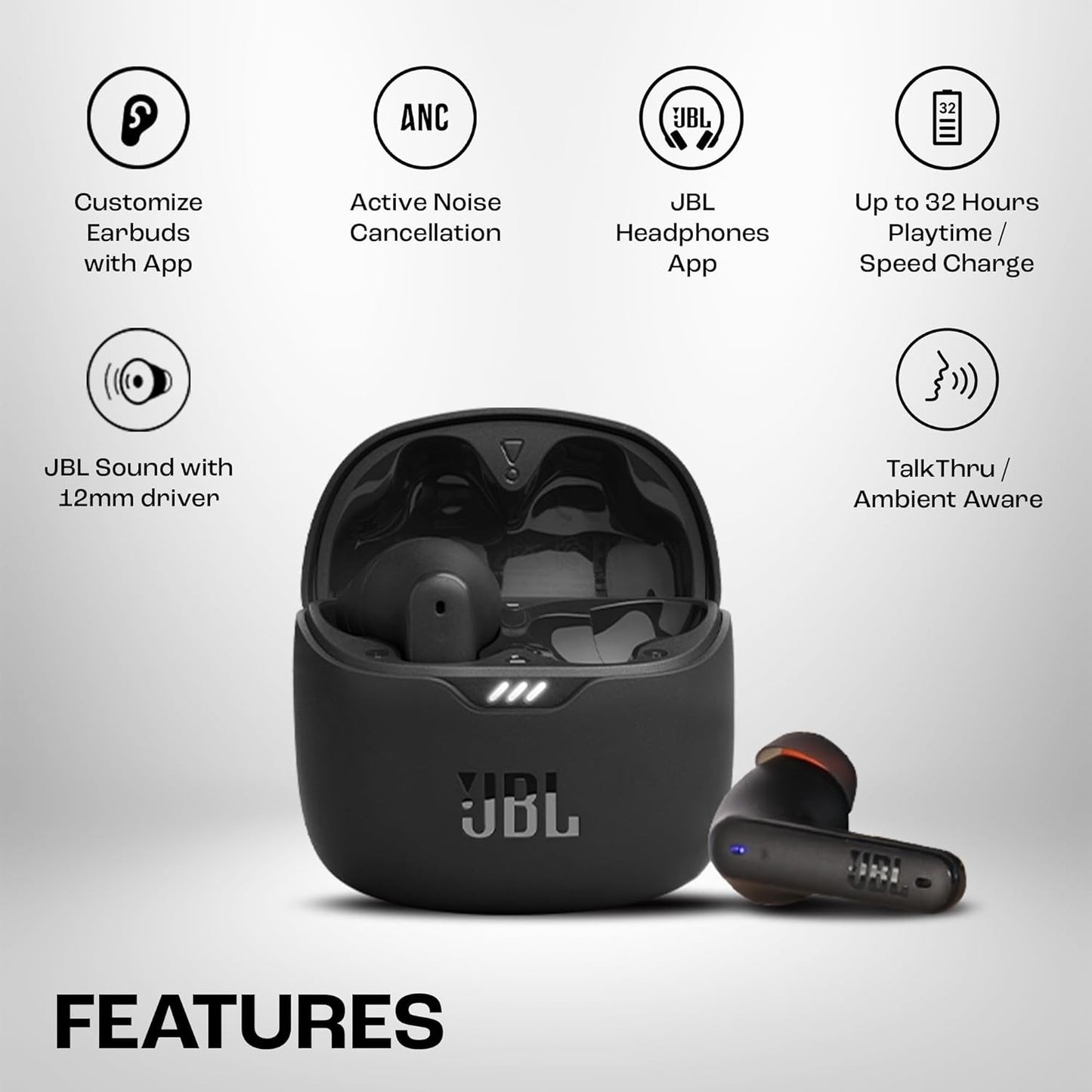JBL Tune Flex in Ear Wireless TWS Earbuds with Mic
