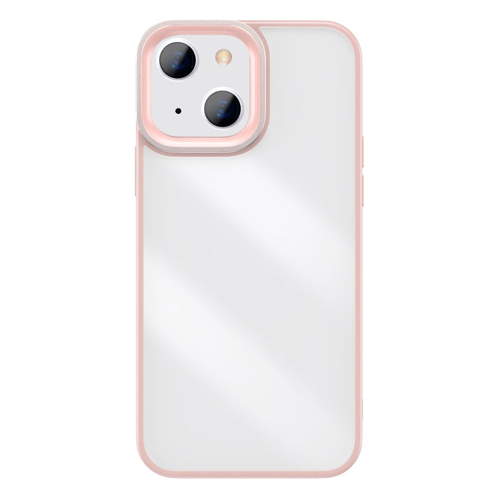 Crystal Transparent Pink Phone Case For iPhone 13 Series