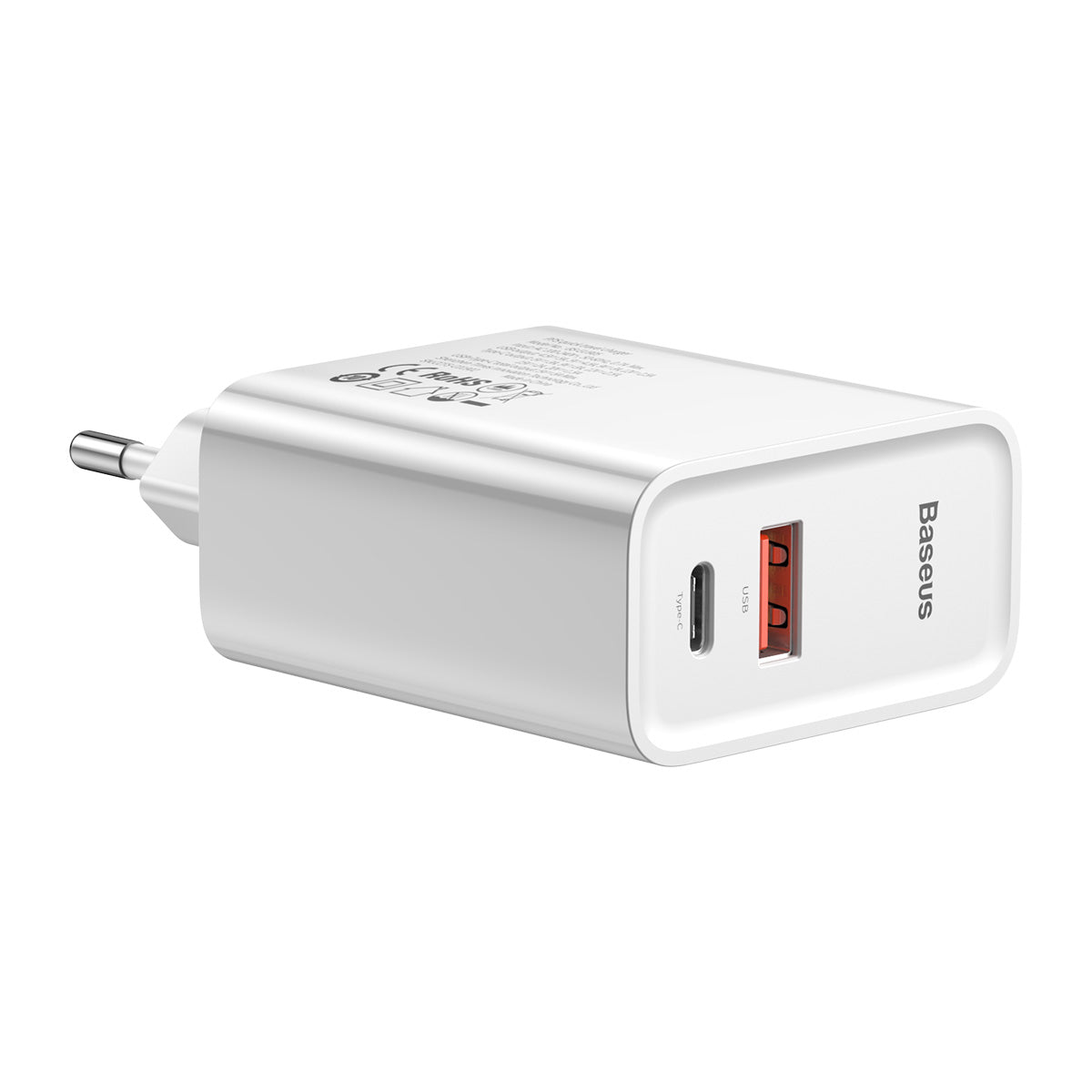 BASEUS 30W TYPE C + USB WALL CHARGER with Type-C to Type-C Cable