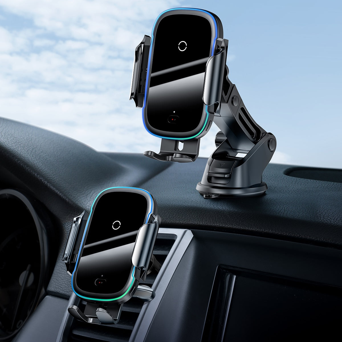 Baseus 15w Light Electric Holder Car Wireless Charger