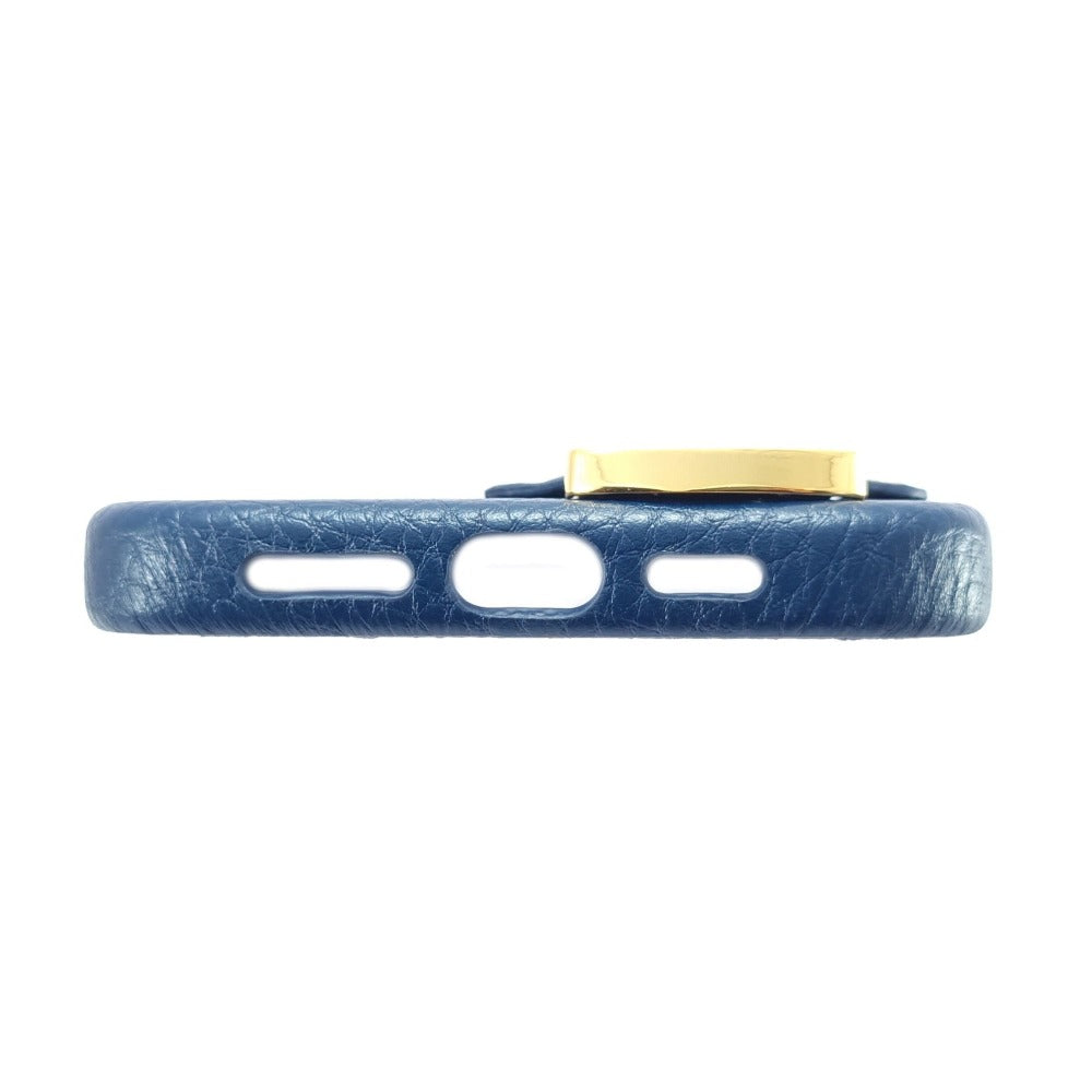 Blue PU Leather Case with Holder & Stand For iPhone 13 Series